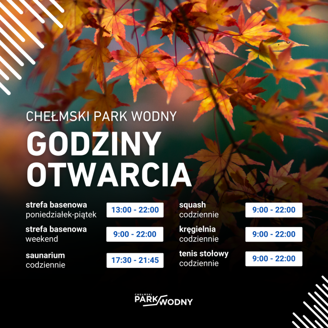 Godziny otwarcia 16.09