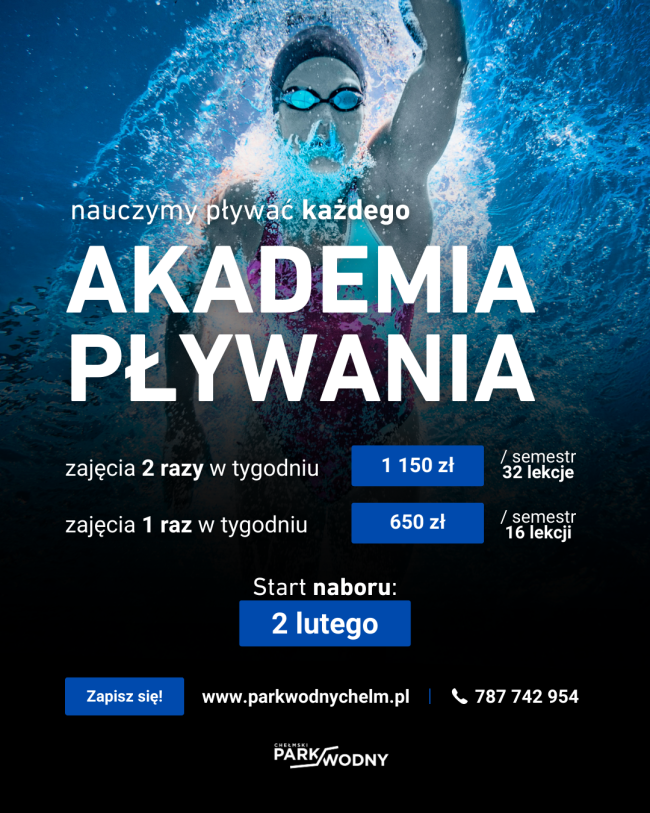 akademia pływania plakat