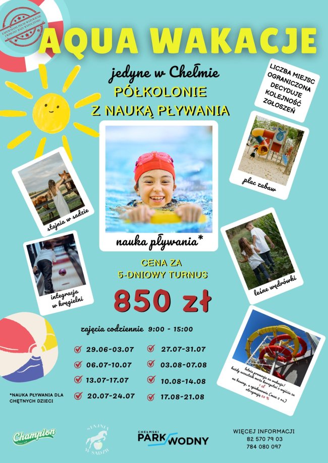 AQUA WAKACJE plakat